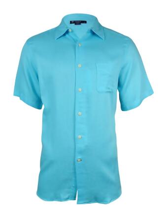 Cremieux Men's Solid Pique Buttoned Shirt - L