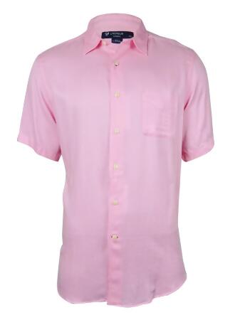Cremieux Men's Solid Pique Buttoned Shirt - L