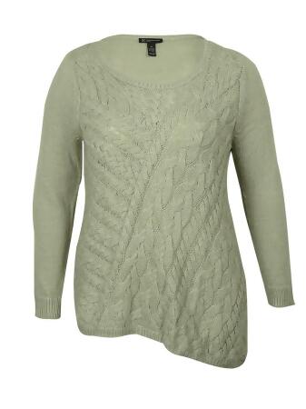 Inc International Concepts Women's Cable Scoop Neck Sweater - 0X