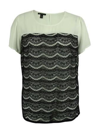 Inc International Concepts Women's Lace Overlay Top - 18W