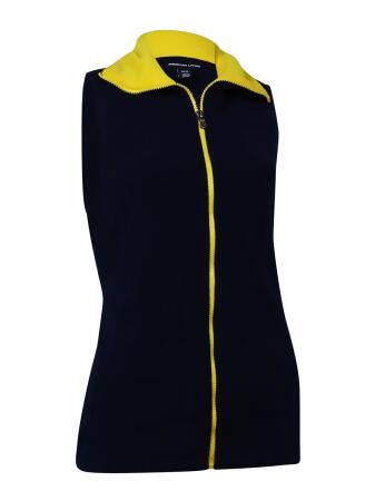 American Living Women's Solid Pocket Fleece Zip Vest - XL