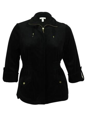 Charter Club Women's Velour Jacket - 0X