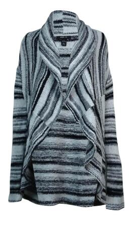 Style Co. Women's Open Stripe Shawl Sweater - M