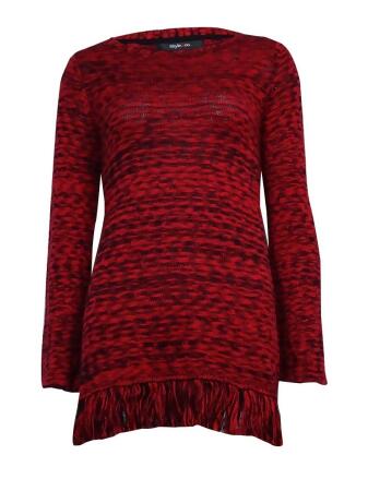 Style Co. Women's Marled Fringe Sweater - XS