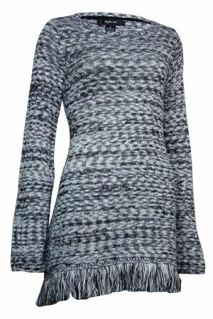 Style Co. Women's Marled Fringe Sweater - S