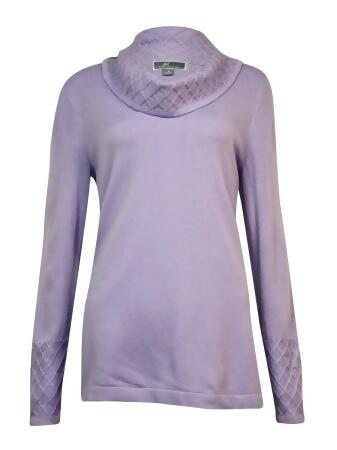 Jm Collection Women's Lattice-Knit Cowl Sweater - M