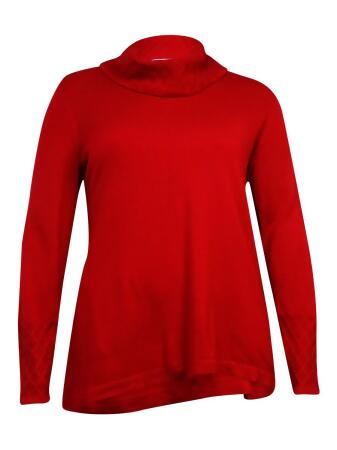 Jm Collection Women's Lattice-Knit Cowl Sweater - XL
