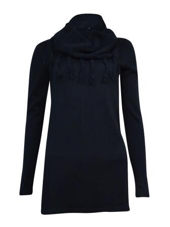 Style Co. Women's Infinity Fringe Scarf Sweater - L