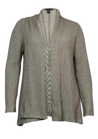 Style Co. Women's Ribbed Open Front Cardigan Sweater - L