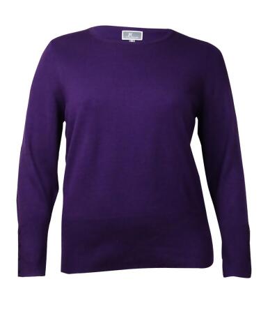 Jm Collection Women's Crewneck Buttoned-Sleeves Sweater - 0X