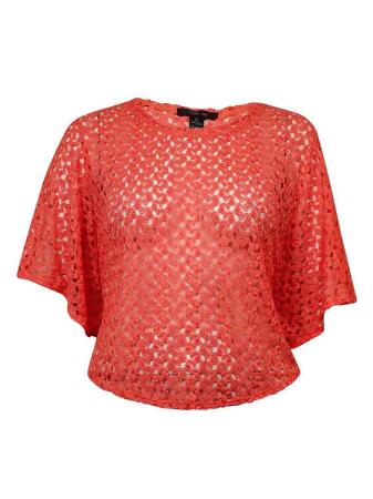 Style Co Women's Elegant Crochet Poncho Blouse - XL