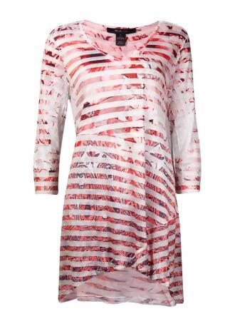 Style Co Women's Floral Pleated Long Sleeve Blouse - S