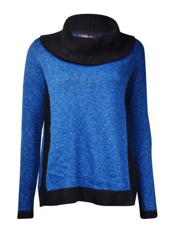 Style Co. Women's Metallic Cowl Neck Knit Sweater - L