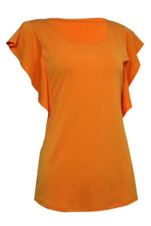Ny Collection Women's Flutter Crepe Jersey Top - L