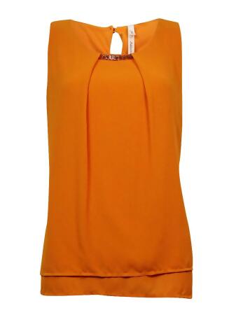 Ny Collection Women's Pleated Sleeveless Embellished Top - XS