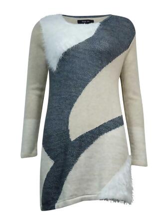 Style Co. Women's Eyelash Patch Tunic Sweater - M