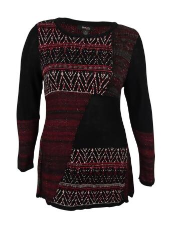 Style Co. Women's Patchwork Handkerchief Sweater - 1X