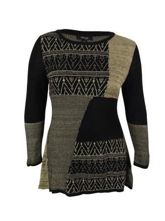 Style Co. Women's Patchwork Handkerchief Sweater - 0X