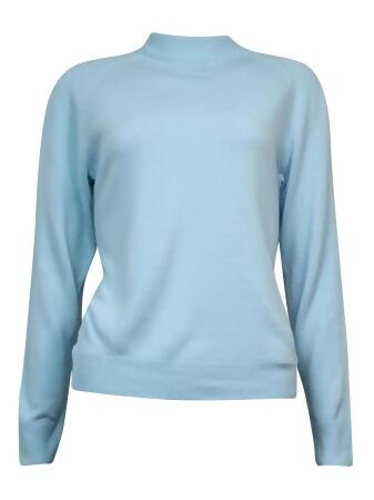 Karen Scott Women's Semi Zipped Mock Turtleneck Sweater - L