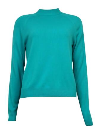 Karen Scott Women's Semi Zipped Mock Turtleneck Sweater - XL