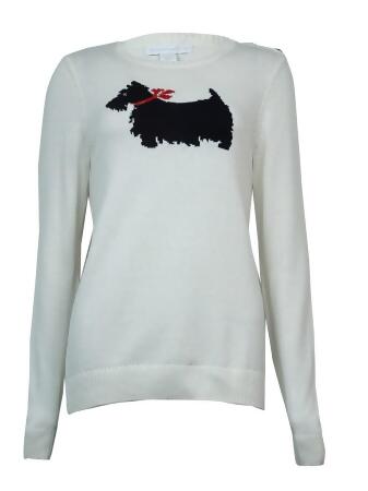 Charter Club Women's Button-Trim Scottie Dog Sweater - 1X