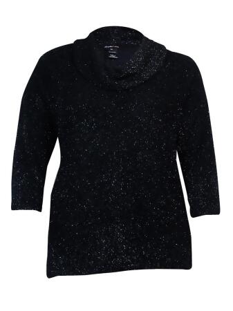 Style Co. Women's 3/4 Sleeves Cowl Eyelash Sweater - 2X