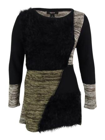 Style Co. Women's Eyelash Patch Handkerchief Sweater - XL