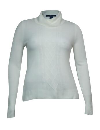 Karen Scott Women's Long Sleeve Cable Detail Sweater - L