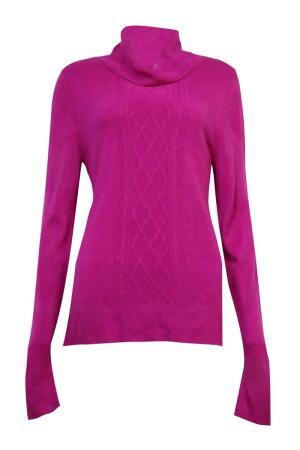 Karen Scott Women's Long Sleeve Cable Detail Sweater - M