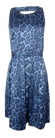 Inc International Concepts Women's Leopard Print Pleat Dress - 12