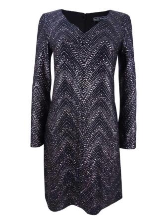 UPC 828659687782 product image for Jessica Howard Women's Bell-Sleeve Glitter Shift Dress - 8 | upcitemdb.com