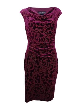 UPC 828659717762 product image for Jessica Howard Women's Cowl-Neck Velvet Dress - 6 | upcitemdb.com