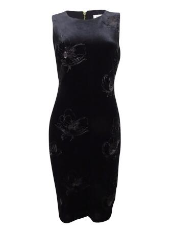 calvin klein single flower sheath dress