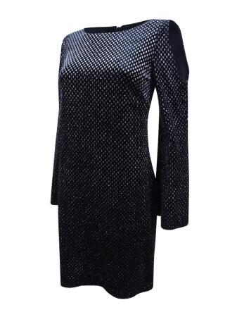 UPC 828659685146 product image for Jessica Howard Women's Velvet Cold-Shoulder Dress - 12 | upcitemdb.com
