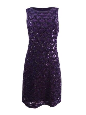 UPC 828659703482 product image for Jessica Howard Women's Sequined Scallop Dress - 10 | upcitemdb.com
