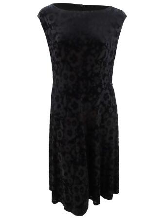 Tommy Hilfiger Women's Plus Size Cap-Sleeve Velvet Burnout Dress - 14W