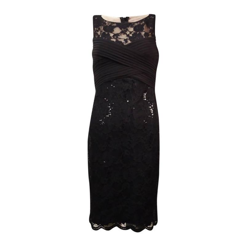 ralph lauren black lace dress