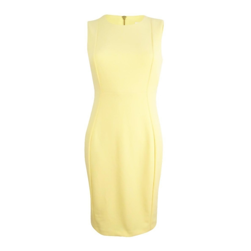 scuba crepe sheath dress