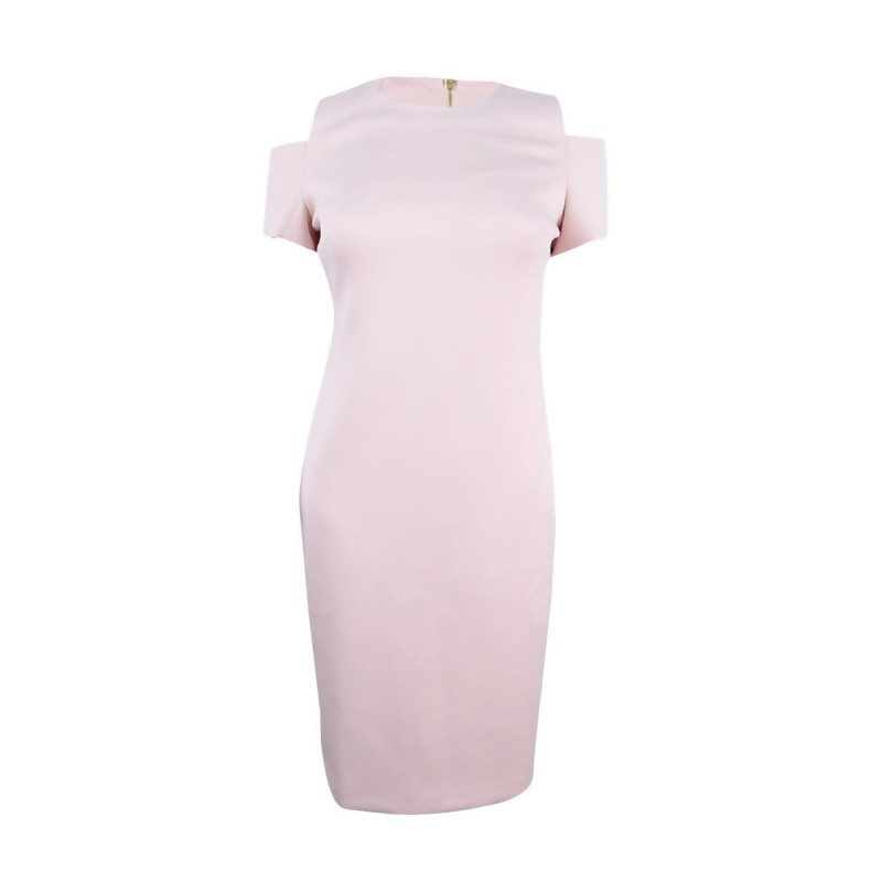 calvin klein cold shoulder sheath dress