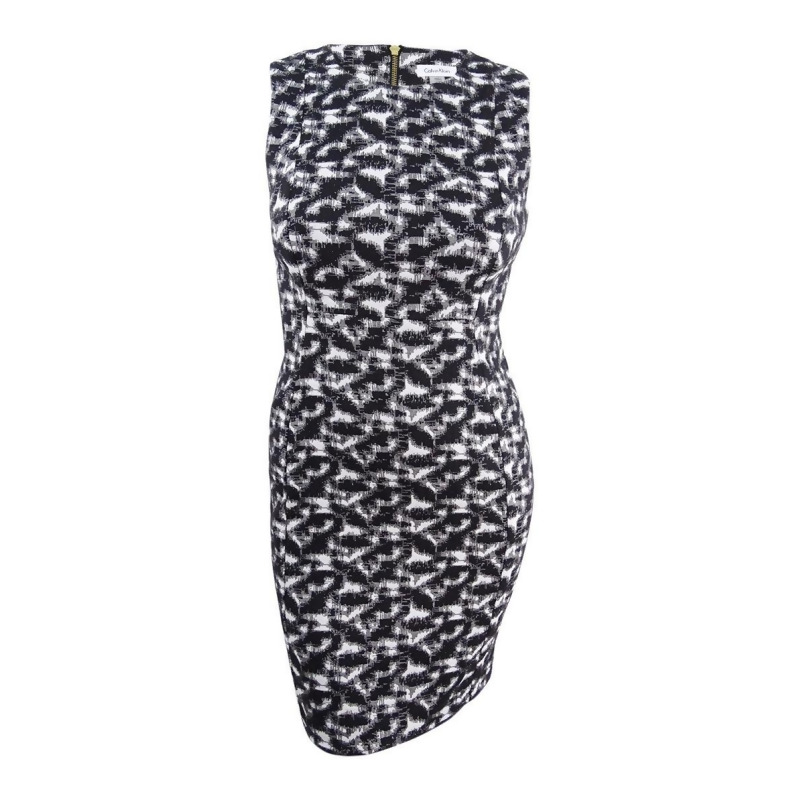 printed sheath dress