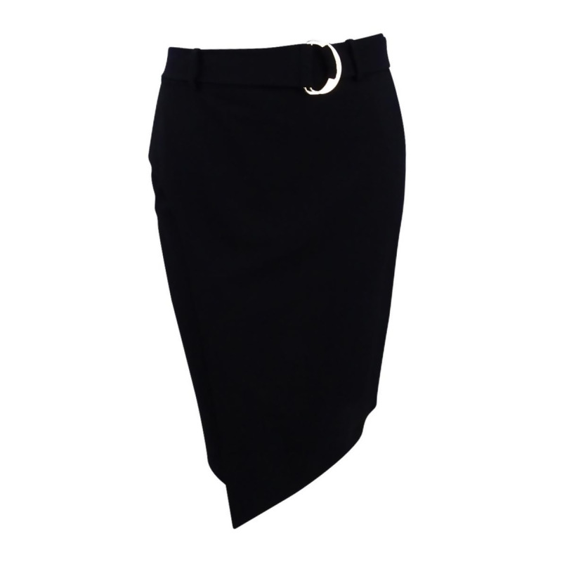 Calvin Klein Women's Petite Lux Belted Faux-Wrap Pencil Skirt (14P, Black)  from Rennde at SHOP.COM