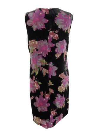 Calvin klein floral burnout velvet shift dress sale