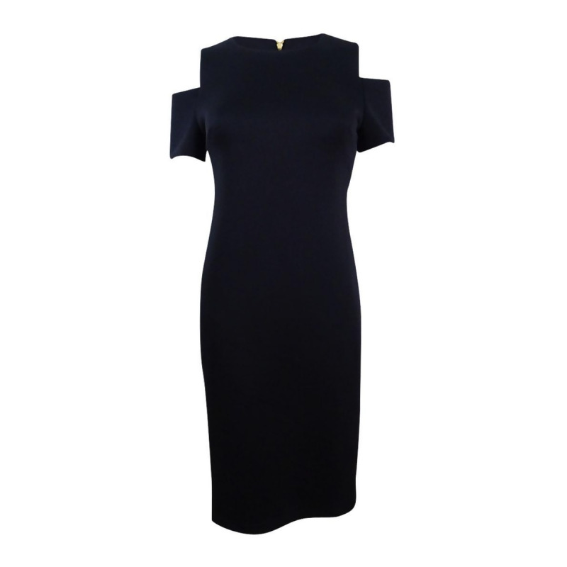 calvin klein cold shoulder sheath dress