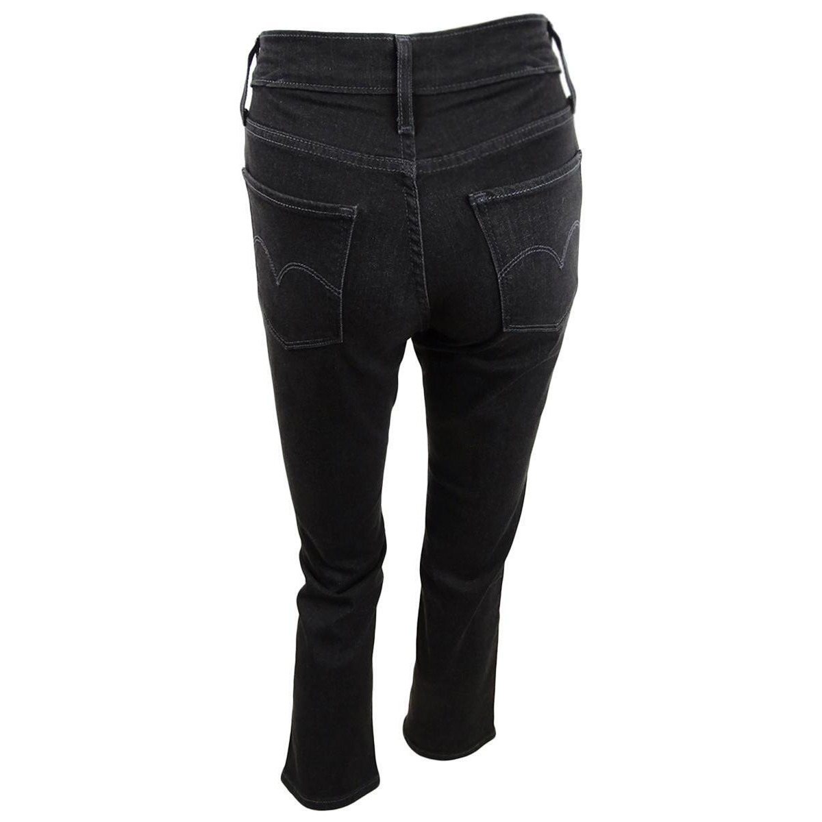 Levi's Women's 724 Straight-Leg Cropped Jeans (25, No Dice Black) alternate image
