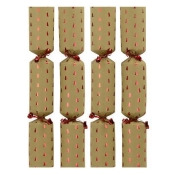 Red Christmas Tree Design On Craft Paper Bon Bons - 8 x 31cm Red Christmas Tree Design On Craft Paper Bon Bons - 8 x 31cm