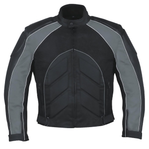 Men's Mossi Elite Jacket Motorcycle Riding Coat with Ce Armor Black/Dark Grey - XL