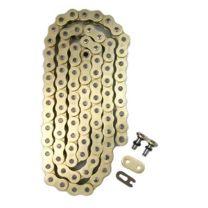 Gold 530x126 X-Ring Drive Chain Motorcycle 530 Pitch 126 Links 8200# Tensile - All