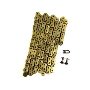 Gold 525x122 O-Ring Drive Chain Motorcycle 525 Pitch 122 Links 8200# Tensile - All