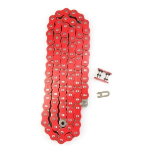 Red 530x108 X-Ring Drive Chain Motorcycle 530 Pitch 108 Links 8200# Tensile - All