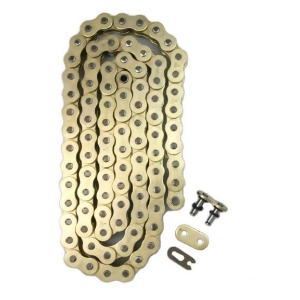 Gold 530x106 X-Ring Drive Chain Motorcycle 530 Pitch 106 Links 8200# Tensile - All